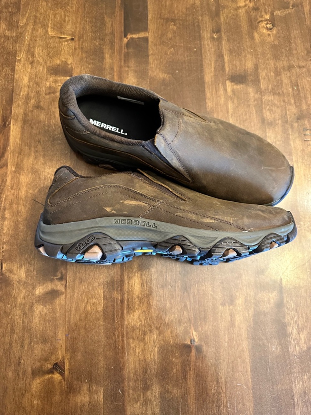 Merrell Men's Moab Adventure 3 Moc Vibram Brown Slip On Wide Width‎ Size 14 W